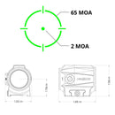 HOLOSUN SCRS Multi-Reticle 2 MOA Dot & 65 MOA Circle Ultra Compact Solar Charging Rifle Sight - Shake Awake Solar Failsafe Aluminum Sight for Long Guns with Auto Adjusting & Manual Brightness Control
