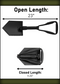 USGI Industries Military Style Shovel | Tri-Fold Entrenching Tool with Serrated Edge | Lightweight, Foldable, Compact, Multi-Use Perfect for Camping, Survival, Trenching