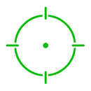 Holosun SCS-MOS Multi-Reticle 32MOA Green Circle & 2MOA Dot MOS Pistol Cut Solar-Charging Reflex Sight SCS-M-GR