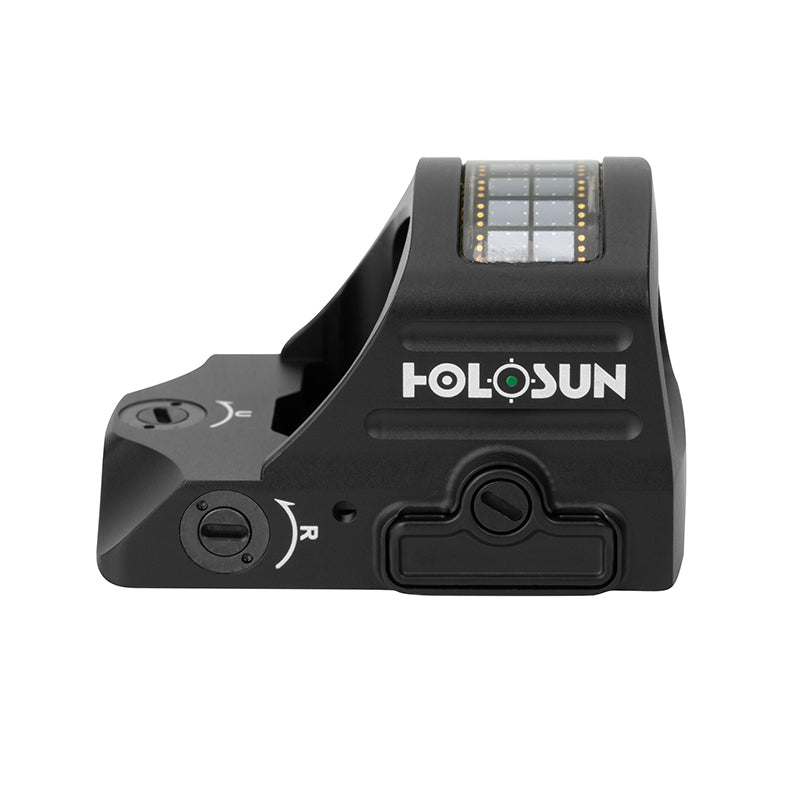 HOLOSUN HE407C-GR X2 / HS407C X2 2 MOA Dot Open Reflex Sight - Durable Shake-Awake Solar Failsafe Parallax-Free Aluminum Pistol Sight for Full-Sized Handguns - Green/Red Dot Options