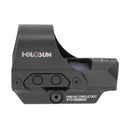 HOLOSUN HE510C-GR / HS510C Multi-Reticle 2 MOA Dot & 65 MOA Circle Open Reflex Sight for Long Guns - Solar FailSafe Shake-Awake Waterproof Sight with 12 Brightness Settings - Red/Green Dot Options