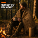 USGI Industries Military Woobie Blanket - Thermal Insulated Camping Blanket, Poncho Liner – Large, Portable, Water-Resistant, for Hiking, Outdoor, Survival, Comes with Compression Carry Bag