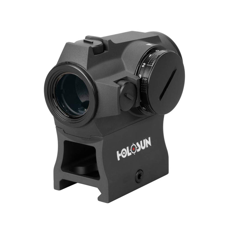 HOLOSUN HS403R / HE403R-GD 2 MOA Dot Micro Sight for Rifle - Durable Aluminum Parallax Free Rotary Switch Super Led Sight with Multilayer Reflective Glass & 12 Brightness Settings - Red/Gold Options