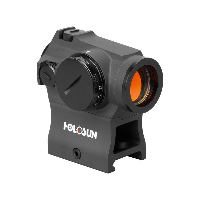 HOLOSUN HS403R / HE403R-GD 2 MOA Dot Micro Sight for Rifle - Durable Aluminum Parallax Free Rotary Switch Super Led Sight with Multilayer Reflective Glass & 12 Brightness Settings - Red/Gold Options