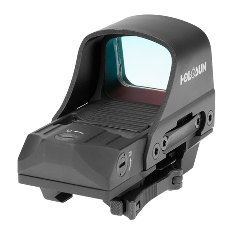 HOLOSUN HE510C-GR / HS510C Multi-Reticle 2 MOA Dot & 65 MOA Circle Open Reflex Sight for Long Guns - Solar FailSafe Shake-Awake Waterproof Sight with 12 Brightness Settings - Red/Green Dot Options