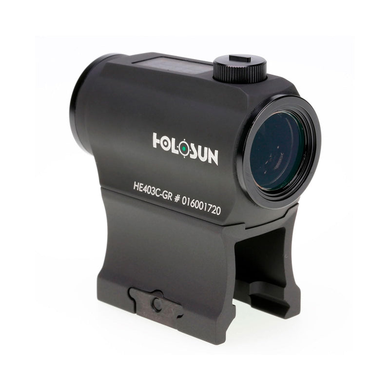 HOLOSUN HS403C / HE403C-GR 2 MOA Dot Micro Sight for Rifles - Solar FailSafe Super LED Durable Waterproof Aluminum Sight with Multilayer Reflective Glass & 12 Brightness Settings - Red/Green Options