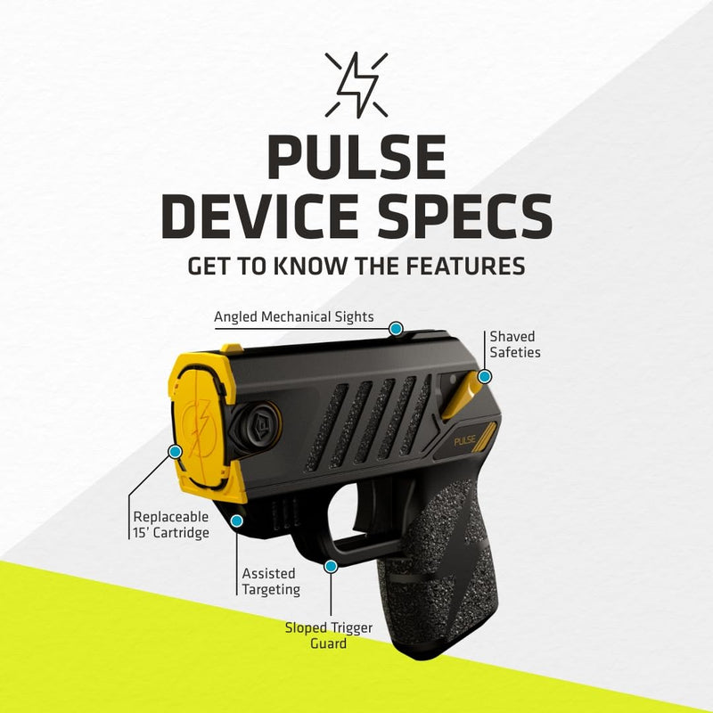 TASER Pulse Self-Defense Kit - Includes 2 Cartridges, 1 Soft Carry Sleeve, and 1 Conductive Practice Target - Protect Yourself with Confidence