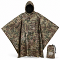 USGI Industries Military Spec Rain Poncho - Emergency Tent, Shelter, Multi Use Rip Stop Camo Survival Rain Poncho