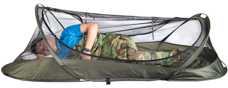 USGI Industries Bivy Tent Lightweight 1 Person Sleeping Net System Dark Earth