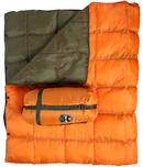 USGI Industries Camp-Shield Adventure Blanket | Added Padding, Water Resistant, Lightweight and Warm | Perfect for Traveling, Festivals, Camping or Survival | Includes Compression Sack (OD Orange)