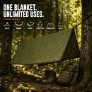 USGI Industries Military Woobie Blanket - Thermal Insulated Camping Blanket, Poncho Liner – Large, Portable, Water-Resistant, for Hiking, Outdoor, Survival, Comes with Compression Carry Bag