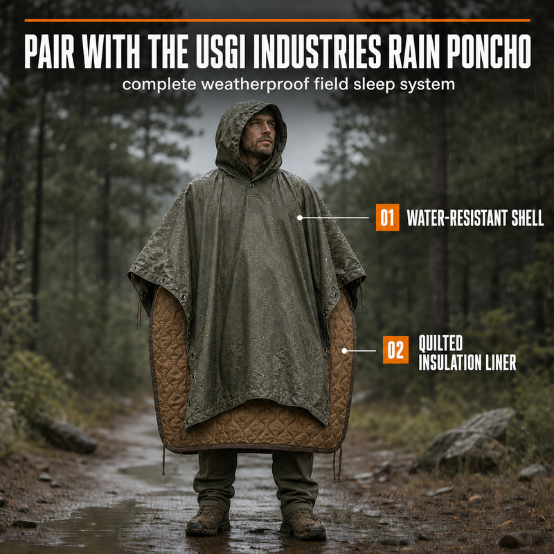 USGI Poncho Liner (Woobie) Blanket | Military Woobie – USGI Industries