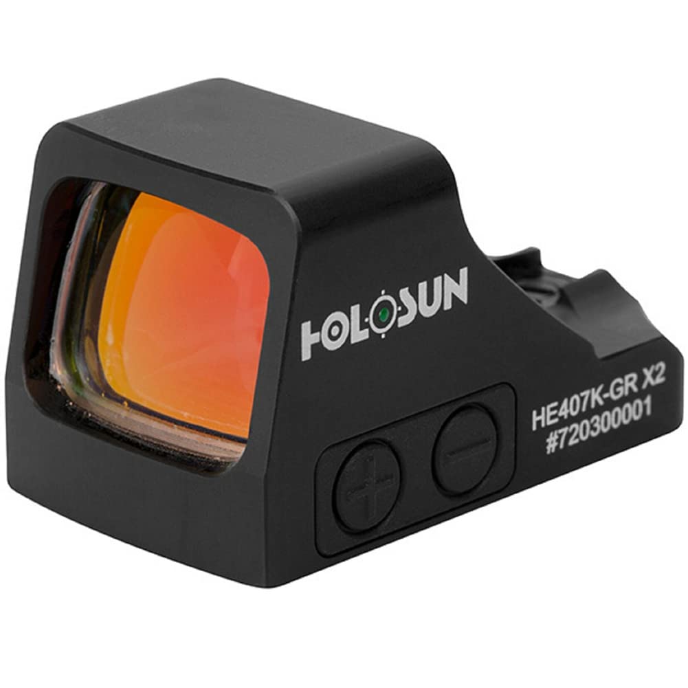 Holosun HE407K-GR-X2 6MOA Green Dot-Only Open Reflex Sight w